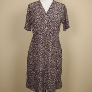 Lake Flower Floral Button-Up Dress Size SMALL